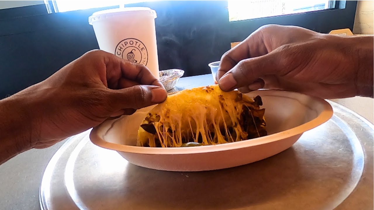 POV Chipotle STEAK VS EL PASTOR  Quesadilla