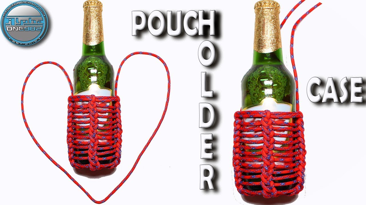 How to make Paracord Bottle holder Can holder DIY Rib Hitching + BONUS Diamond knot