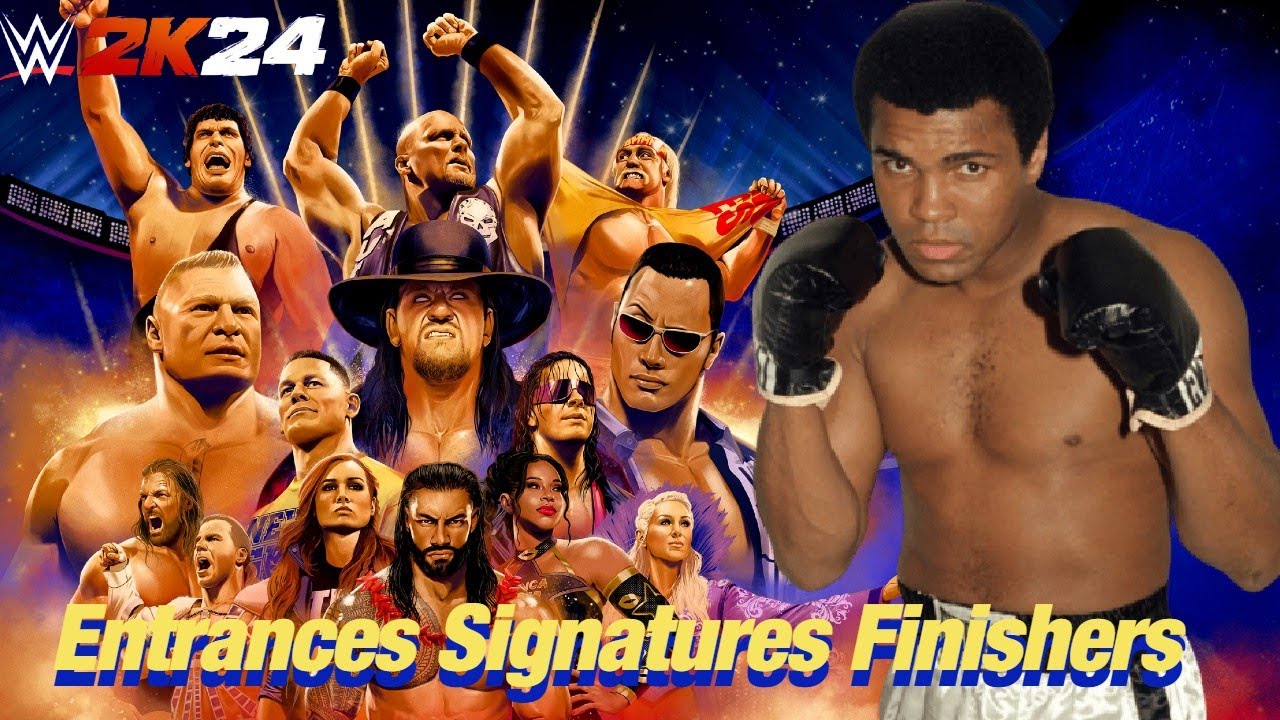 WWE 2K24 Entrances/Signatures/Finishers:  Muhammad Ali