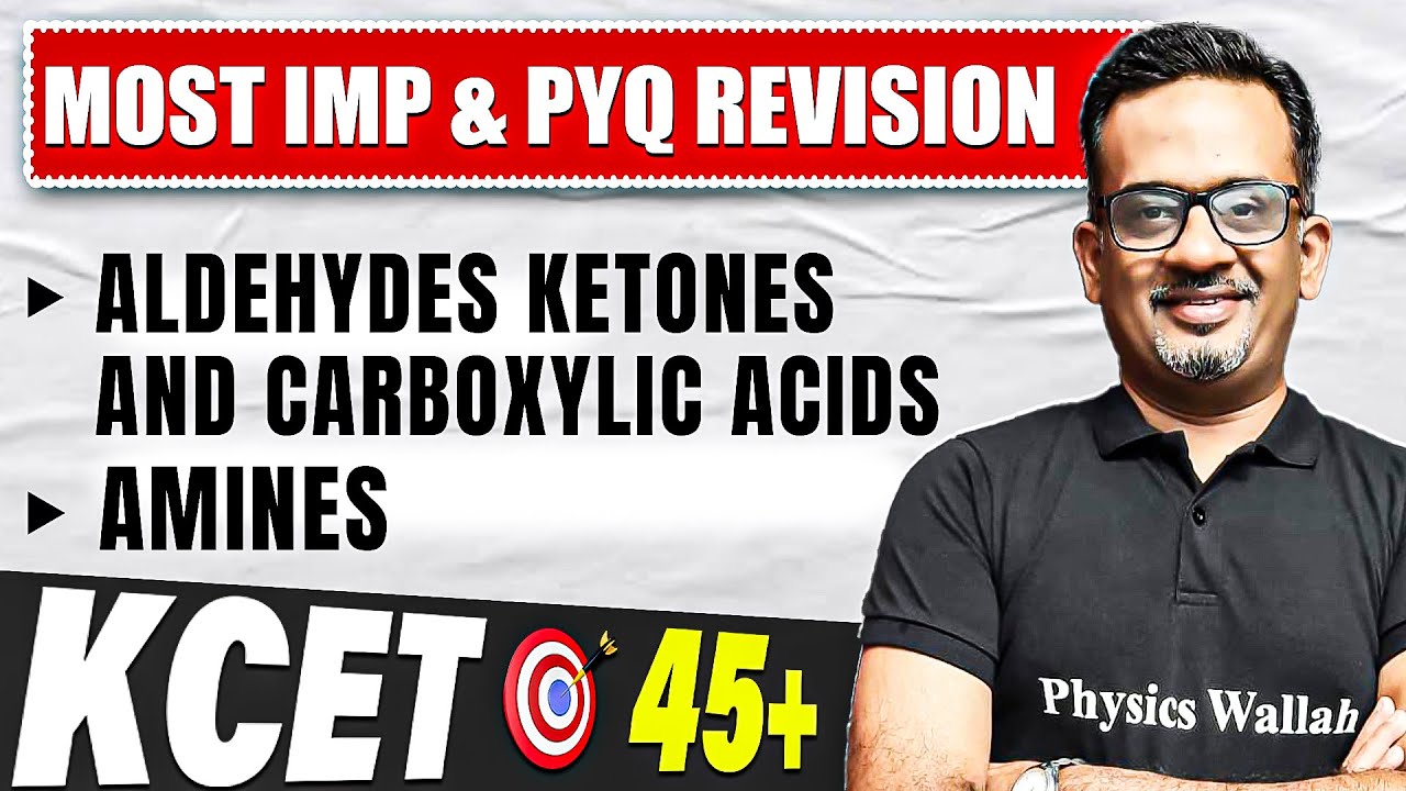 ALDEHYDES KETONES & CARBOXYLIC ACIDS  in 1 Shot | Chemistry | KCET Complete Revision