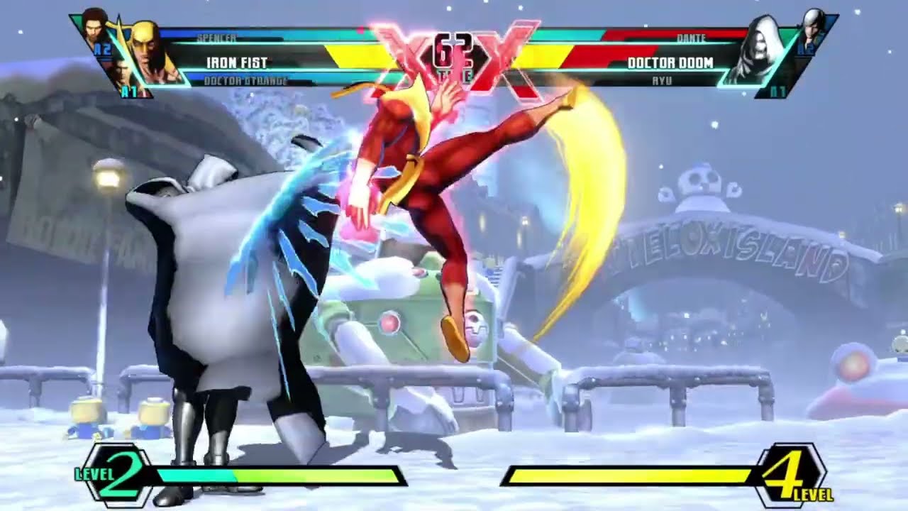 UMvC3 gameplay without commentary Vs Very Hard CPU with uncommon teams because I procrastinate a lot