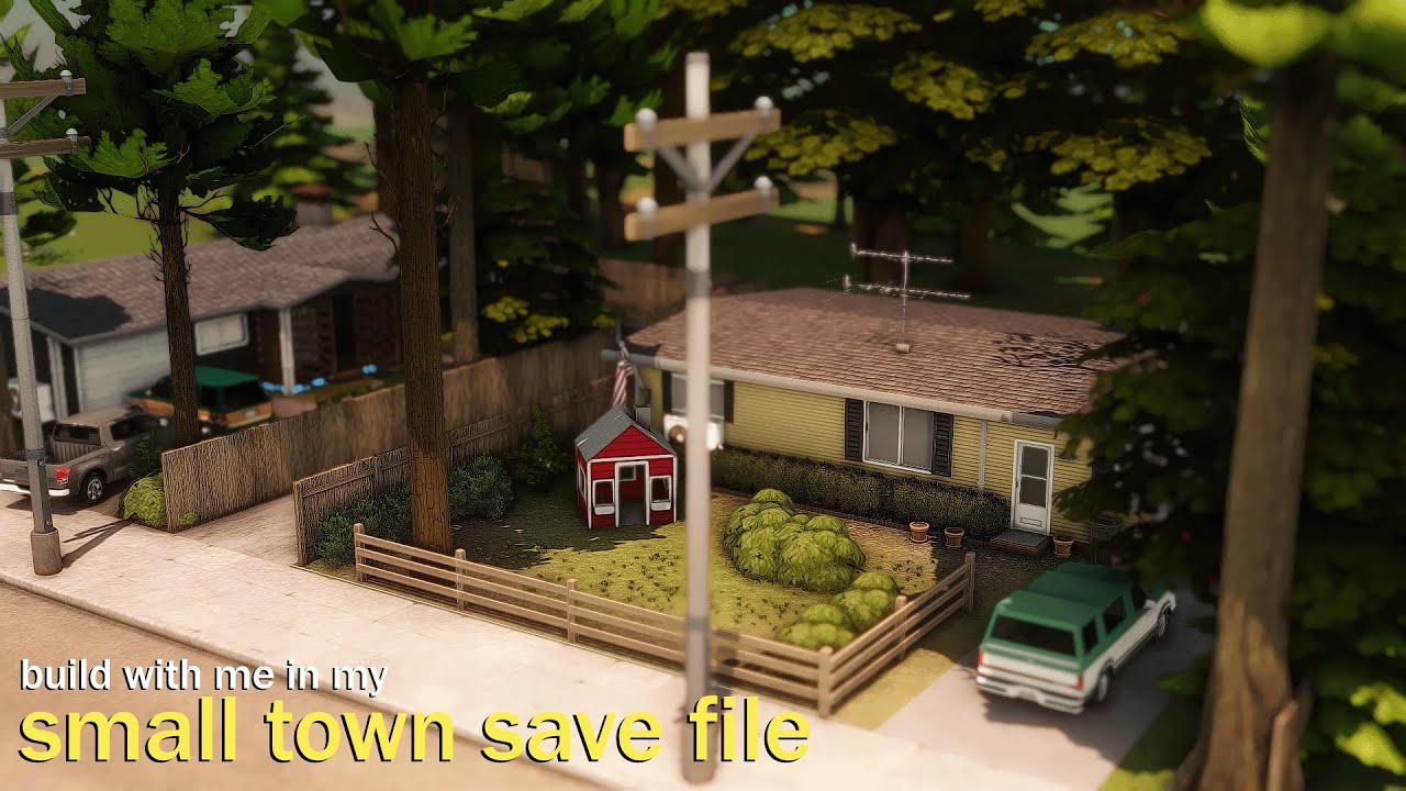 building houses for my small town save file | sims 4 longplay