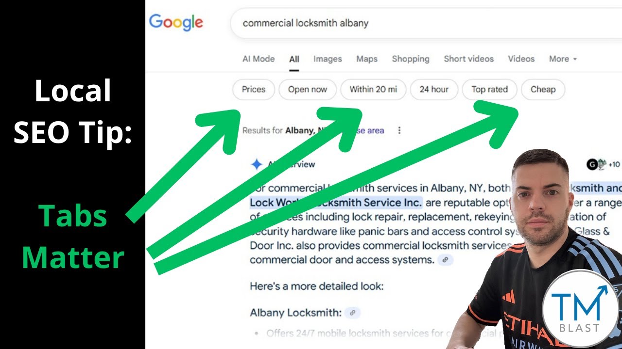 Local SEO Tip:  Google Tabs Matter
