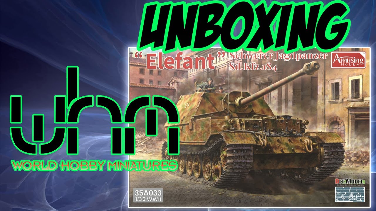 UNBOXING Amusing Hobby 35A033 Sd.Kfz.184 Schwerer Jagdpanzer 'ELEFANT' Full interior with DEF MODEL