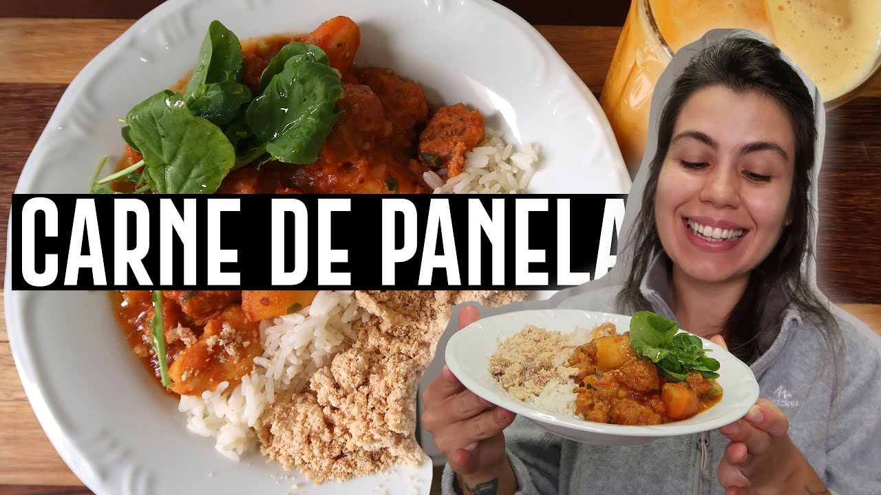 ALMOÇO DO DIA: CARNE DE PANELA VEGANA, BEM DELICIOSA, BARATA E FÁCIL DE FAZER | TNM Vegg