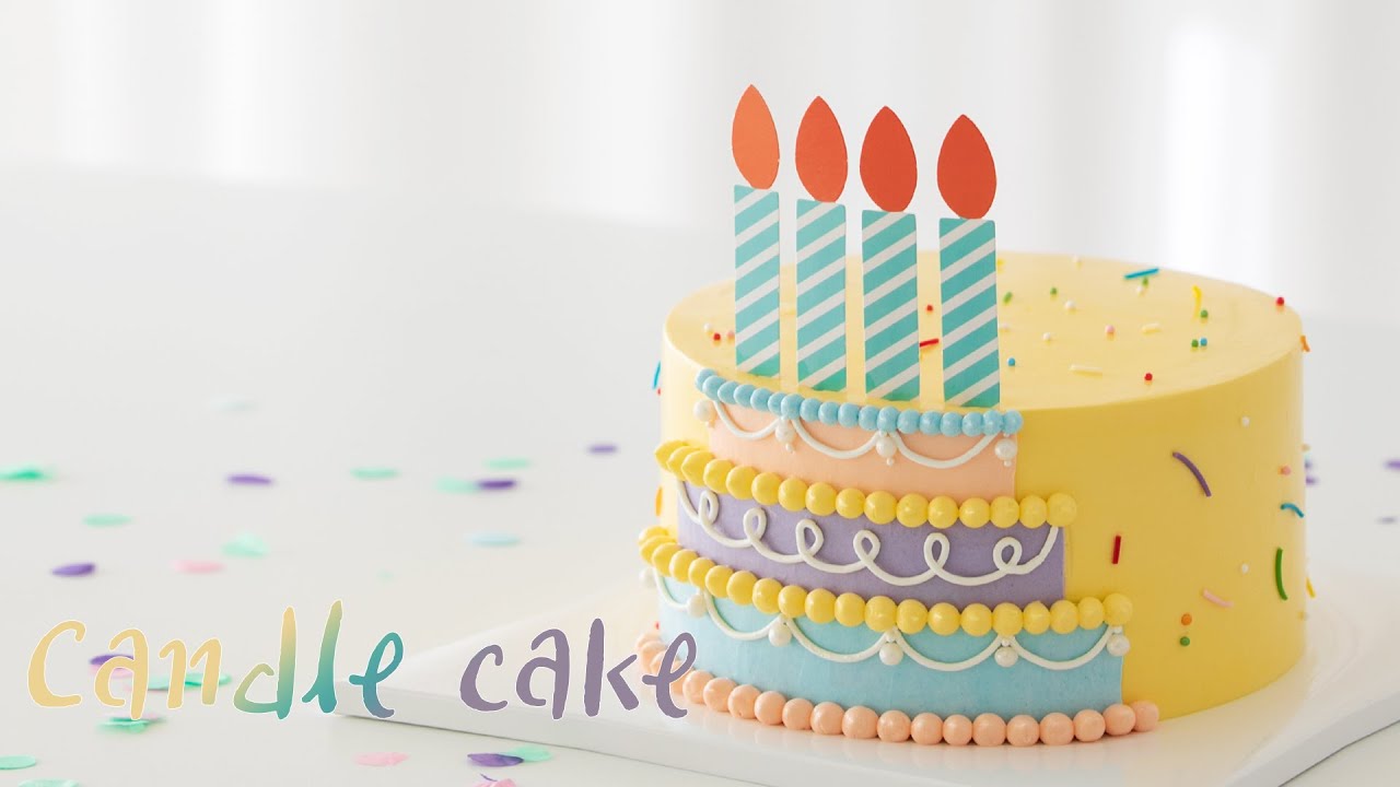 촛불케이크 / Amazing Cake / Decorating Technique/ how to draw a birthday cake