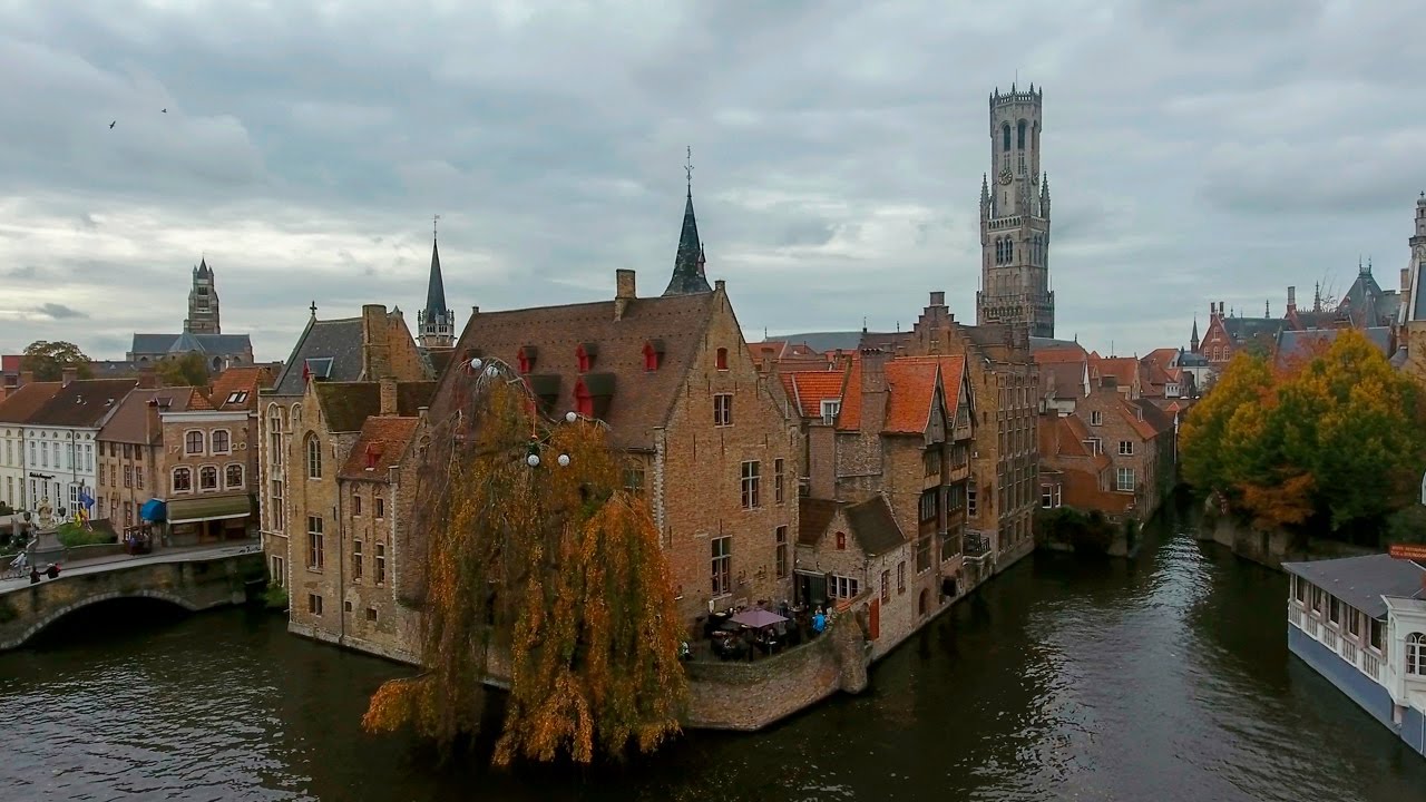 Bruges Belgium by drone