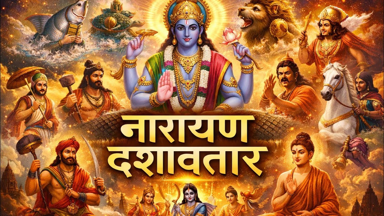 Dashavatar Song | Vishnu Ke 10 Avtar Bhajan | Matsya Kurma Varaha Narasimha Vamana | Devotional Song