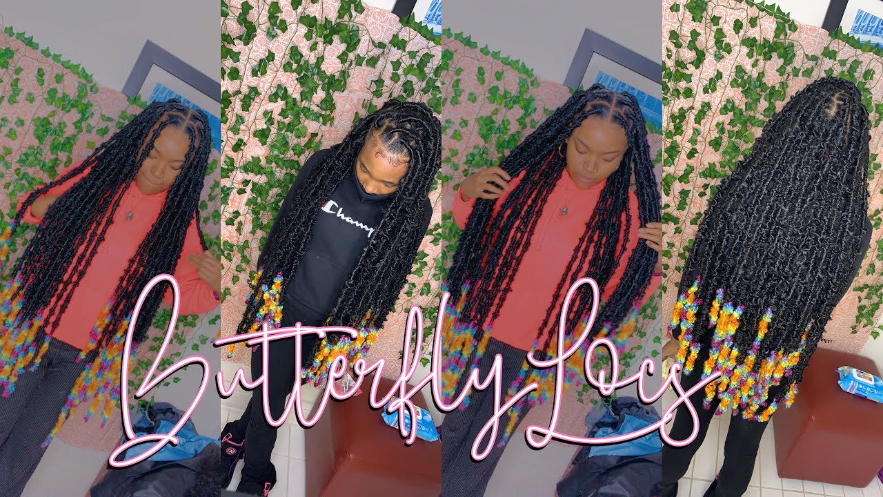 Butterfly Locs Tutorial | Rainbow Edition🦋 | BADKAE