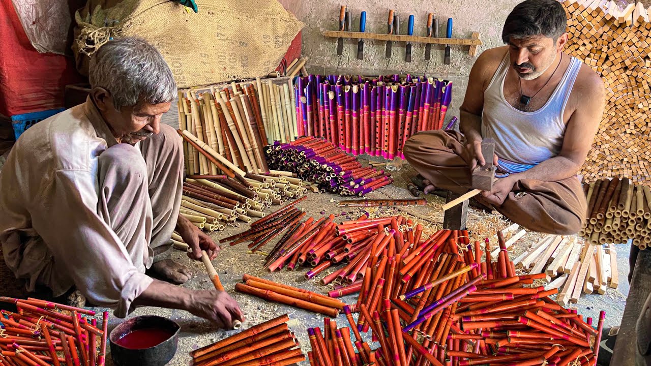 An International Standard Flute Production inside Musical Art Old Man Factory
