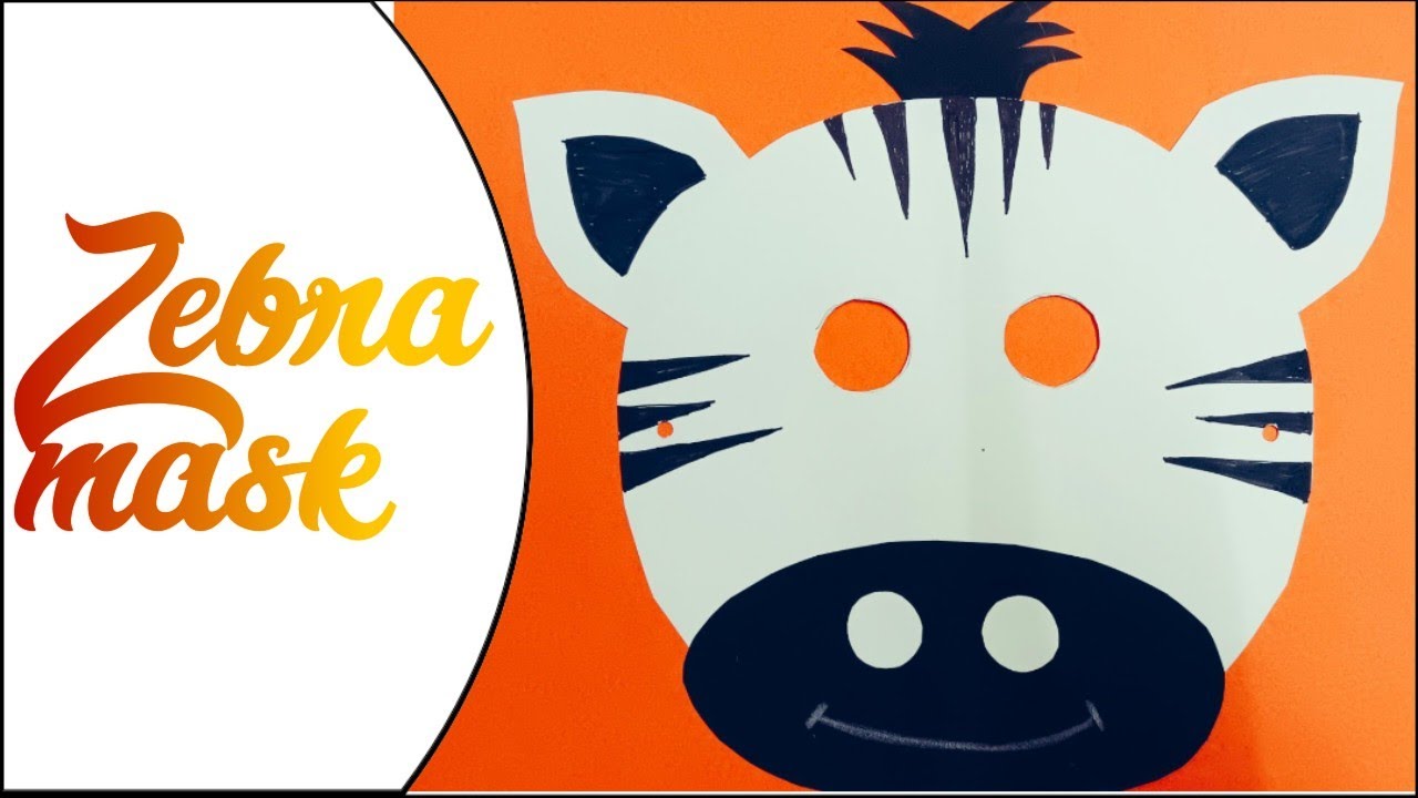 how to make zebra mask | easy zebra mask for kids | zebra facemask