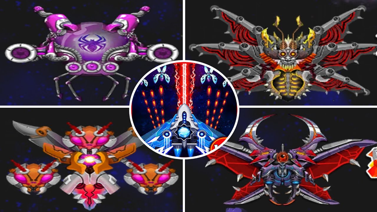 space shooter vs galaxy attack all bosses