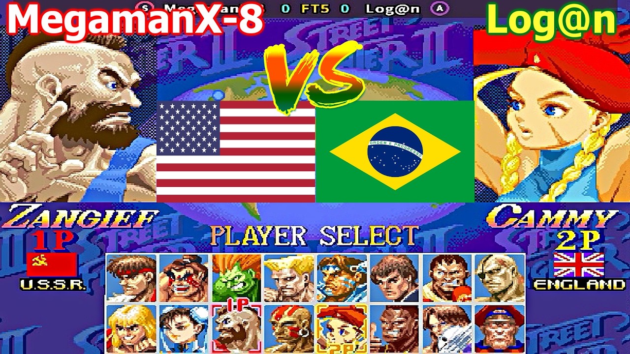 Super Street Fighter II X: Grand Master Challenge - MegamanX-8 vs Log@n FT5 + Rematch