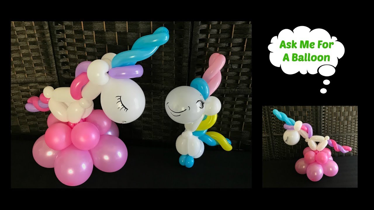 Unicorn Balloon Centerpiece Tutorial