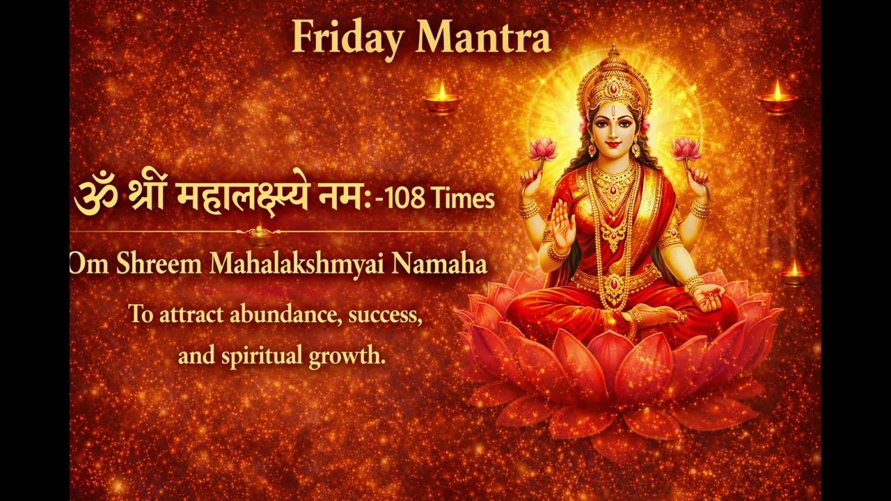 Om Shreem Mahalakshmayai Namah 108 Times | Friday Mantra | Powerful Chant for Wealth & Prosperity