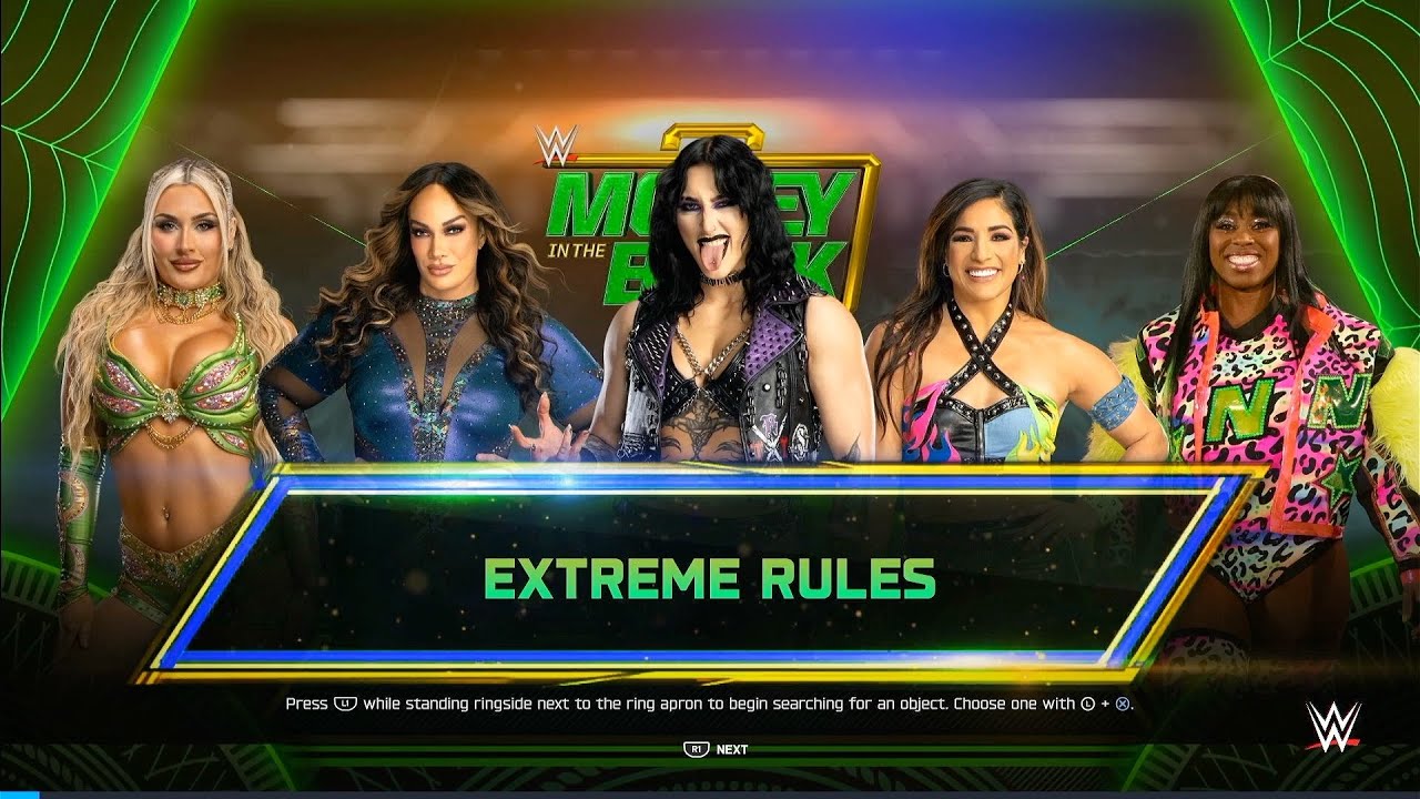 WWE 2K25 Gameplay - Womens Extreme Rules Match - MONEY IN THE BANK