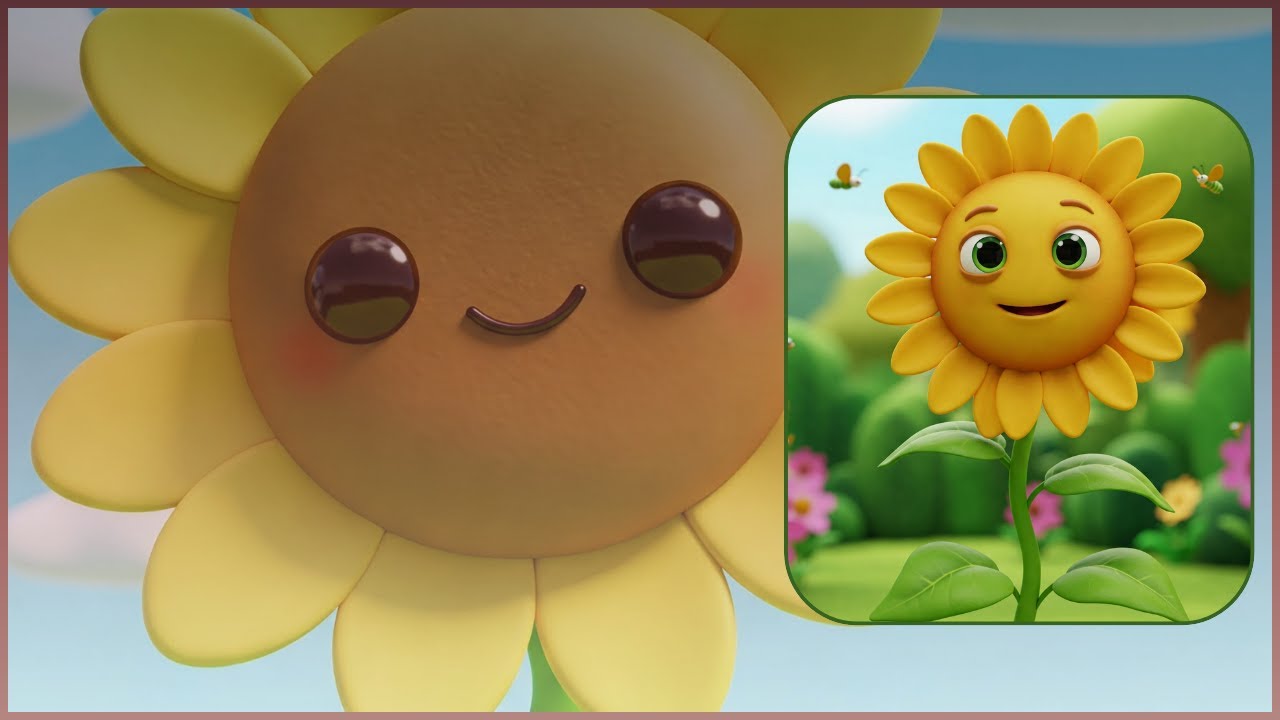A Flor de Girassol 🌻☀️ - MÚSICA INFANTIL ANIMADA | MUNDO IA