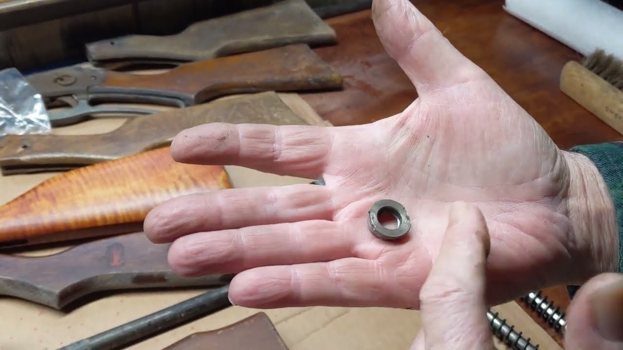 Abutment washer removal technique for a Daisy Model 96 Widebody BB Gun.