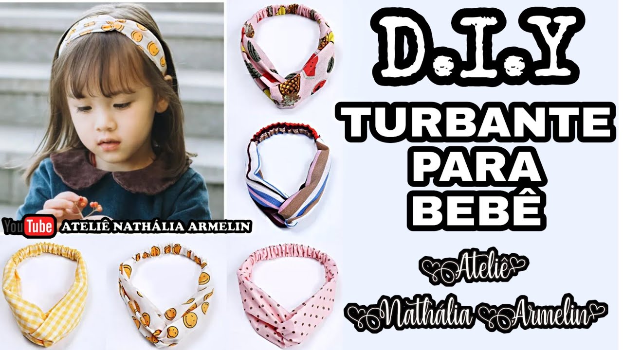 DIY Turbante de tecido infantil | Nathália Armelin