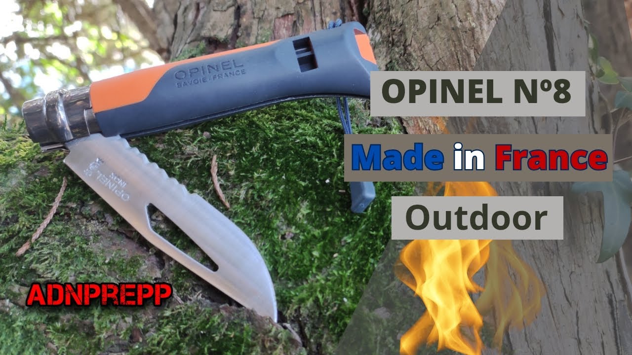 Opinel N'8 Outdoor, test sifflet, batonnage et feu🔥