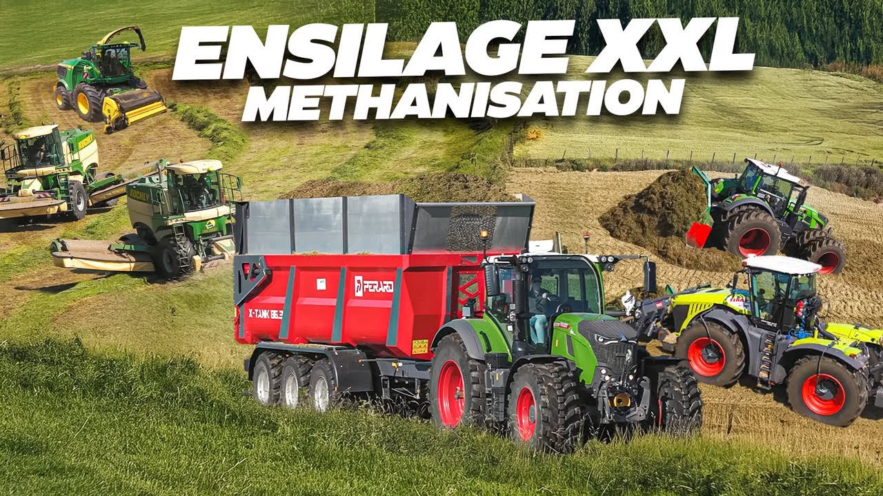 😱 ENSILAGE XXL en MÉTHANISATION : 18 TRACTEURS/BENNES / 2 JD 9900i / 2 BIG M / XÉRION & 942 au TAS 🤯