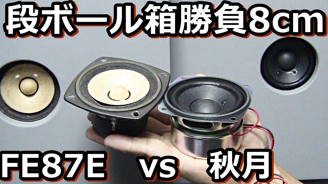 秋月300円8cmとフォステックスFE87Eを比較する