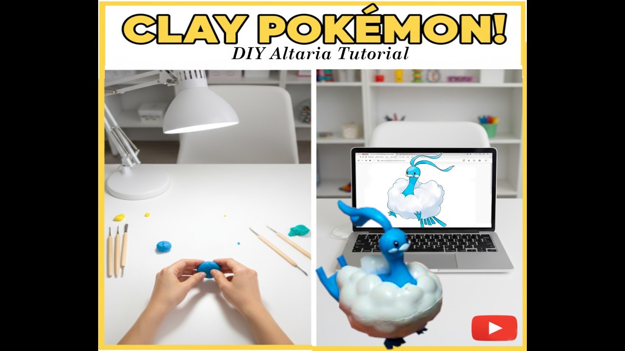 How to Make Altaria from Clay 🟡 | ಸುಲಭ Easy Pokémon ಕ್ಲೇ ಆರ್ಟ್ ಟ್ಯುಟೋರಿಯಲ್