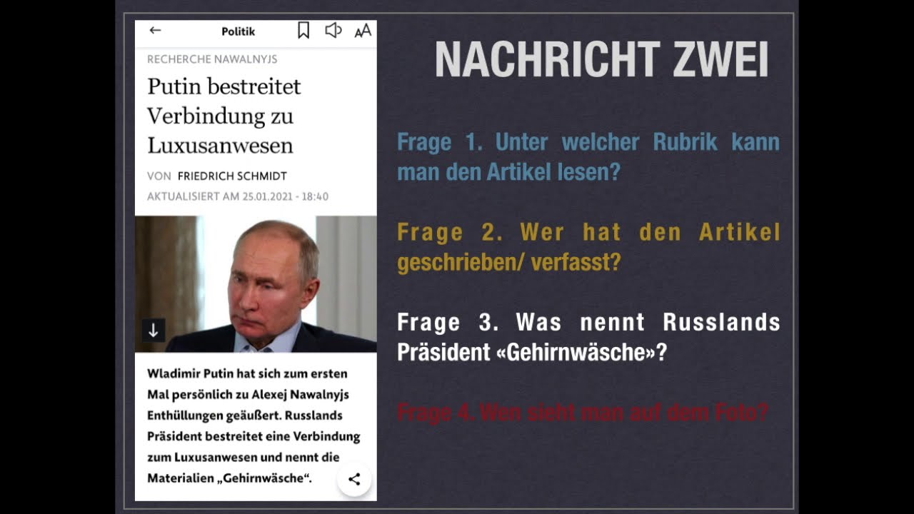 Nachrichten auf Deutsch 2/ Niveau A
