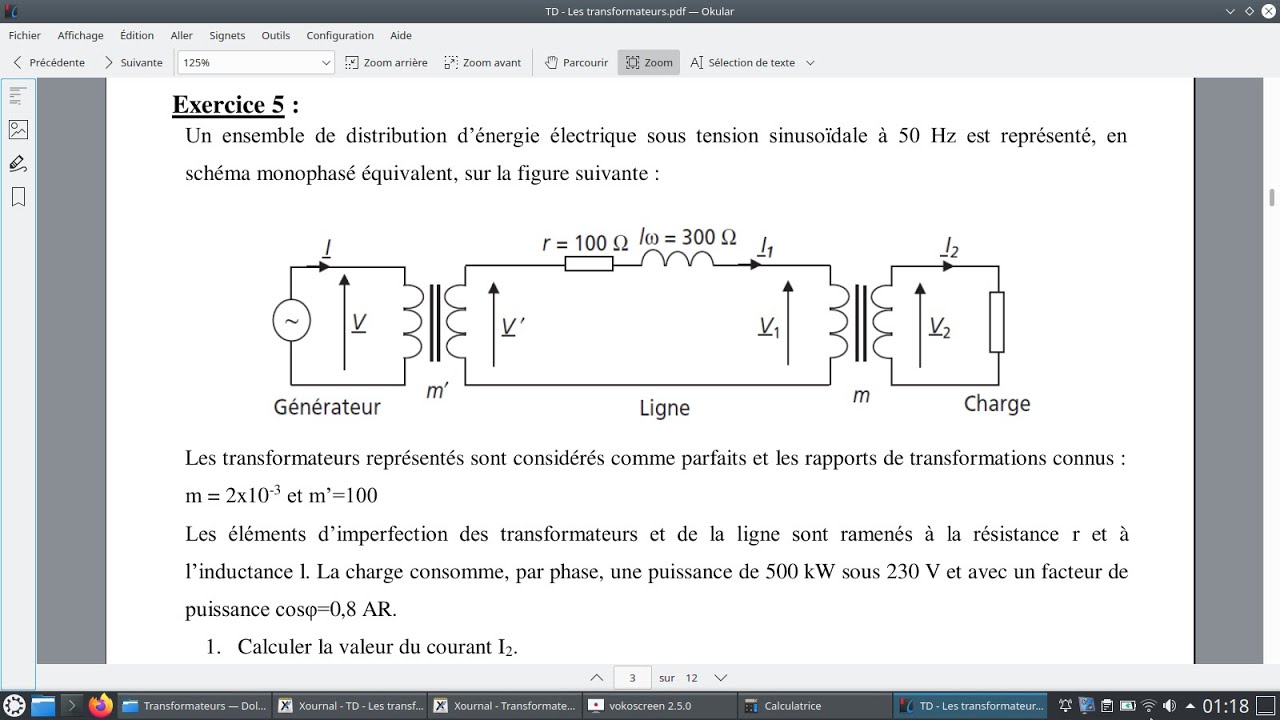 Correction exo5 #Transformateurs cascades