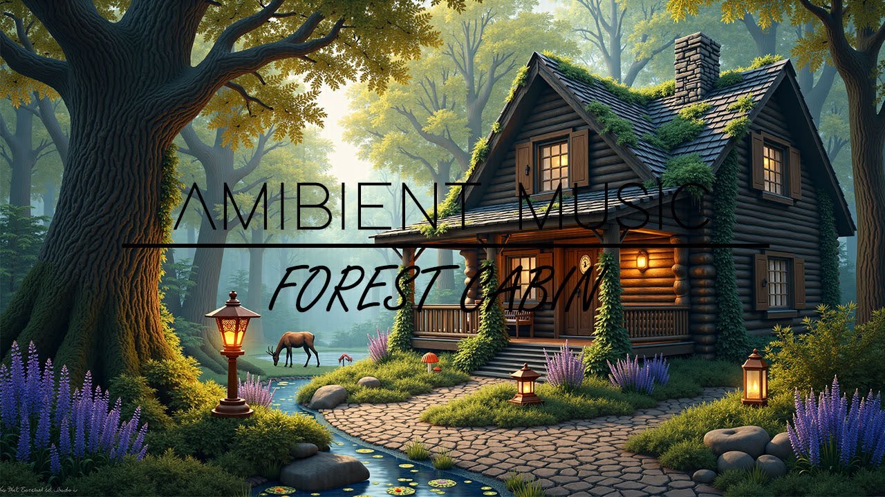 Cozy Cabin in the Forest 🌲 | Relaxing Nature Sounds & Ambient Music (1 Hour)