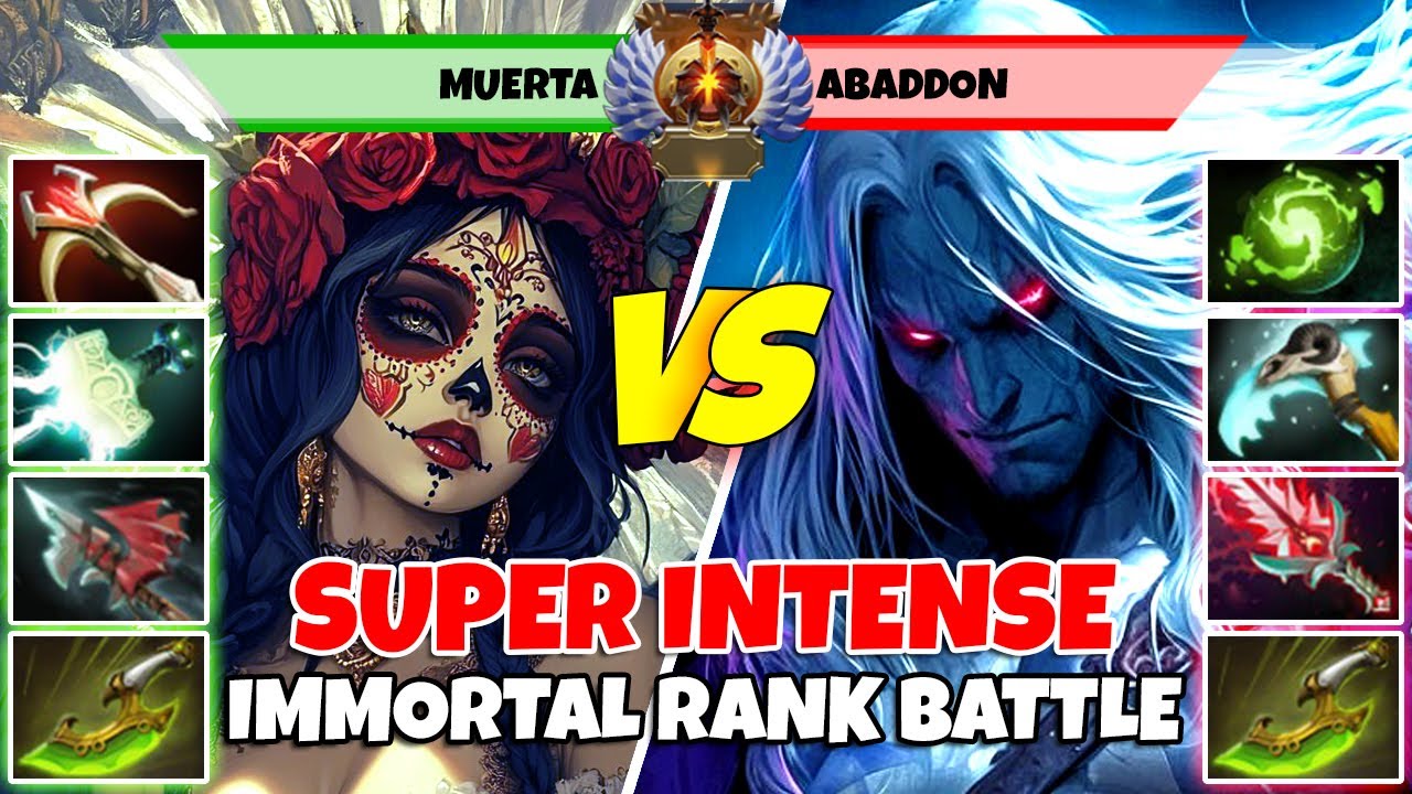 MUERTA (Mid) vs ABADDON (Carry) - Epic Battle Of Immortal Rank Dota 2 Players - Z Dota 2