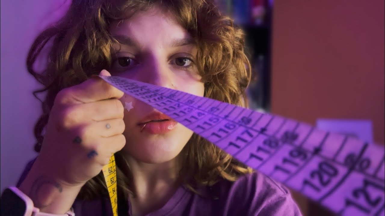 ASMR ANALISANDO A SIMETRIA DO SEU ROSTO ✨Medidas, toques na tela, atenção pessoal, etc