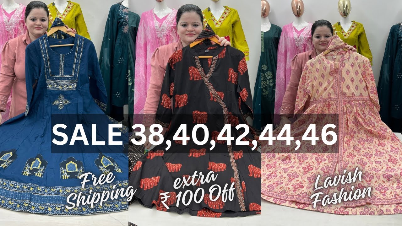 Sale on all sizes 38,40,42,44,36 and extra ₹100 off with free shipping on every single piece