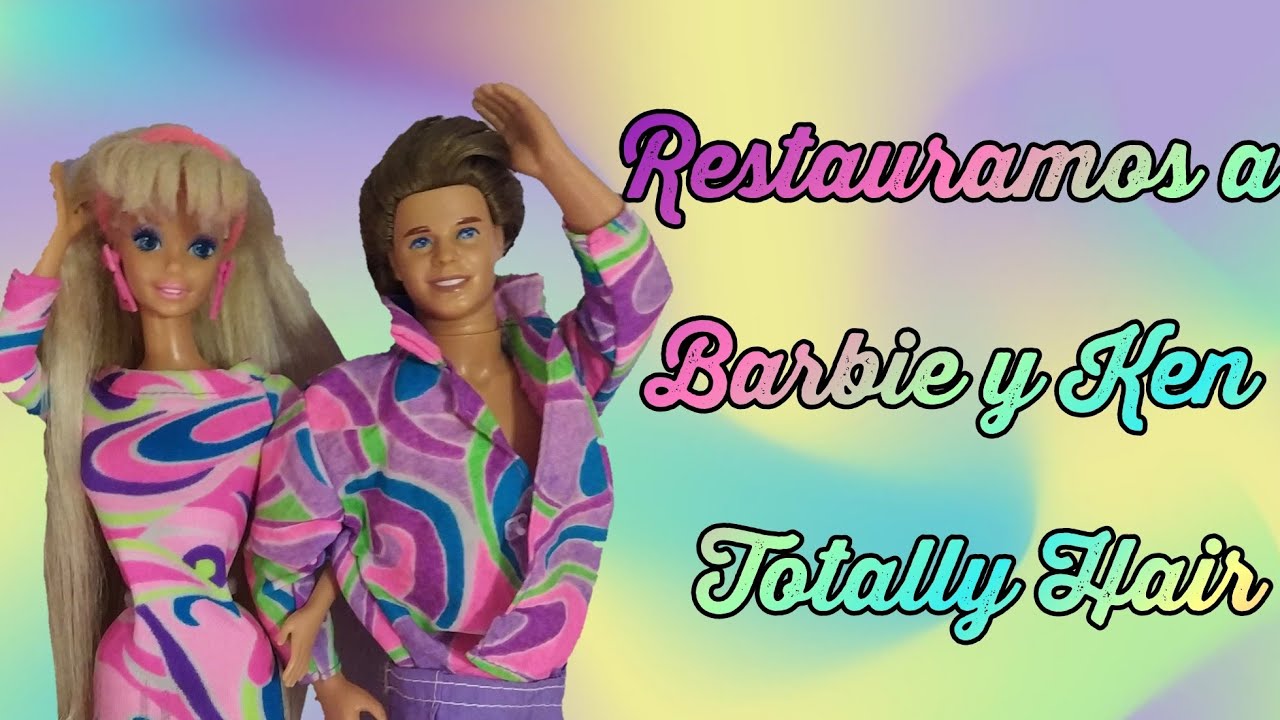 💜Unboxing + Restauración Barbie y Ken Totally Hair 💇‍♀️💕