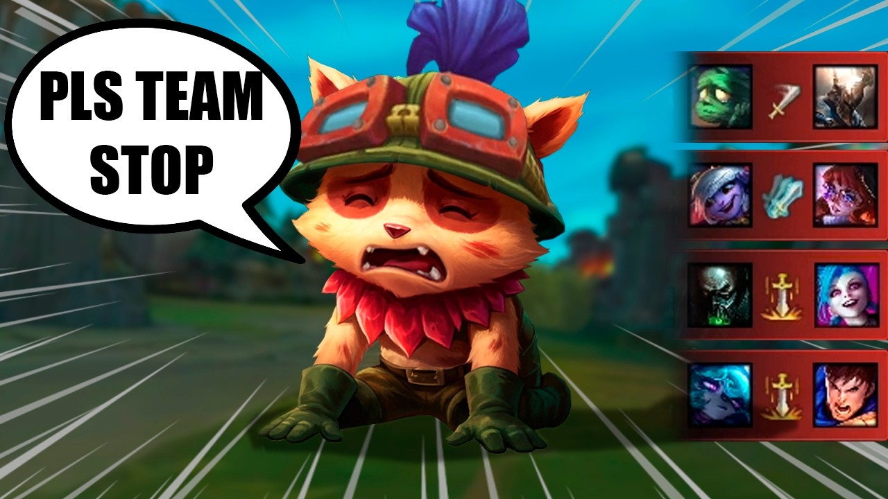 ¡EL PEOR EQUIPO del MUNDO! INTENTANDO la ÉPICA con TEEMO JUNGLA😥