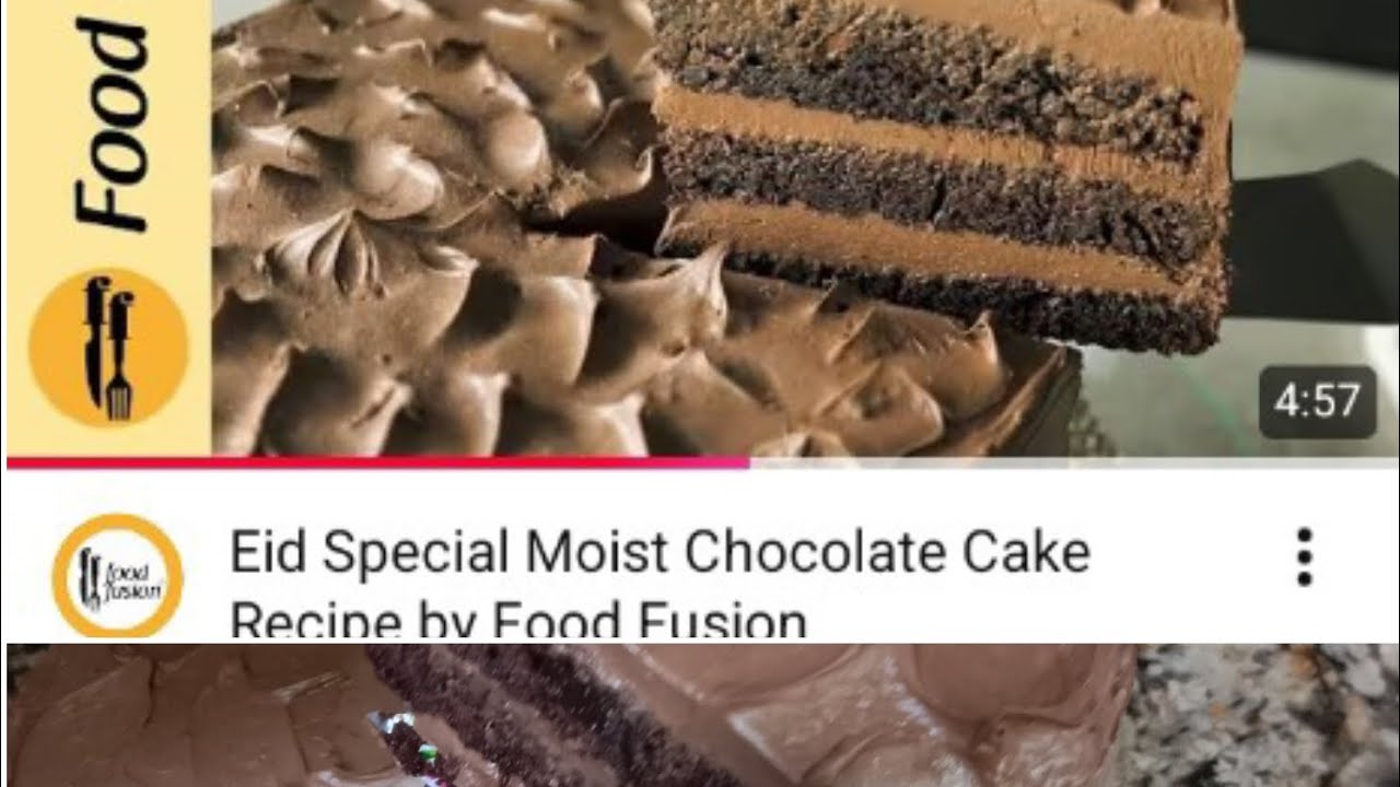 Food fusion ki recipe se yeh chocolate moist cake try kren yah nahi???