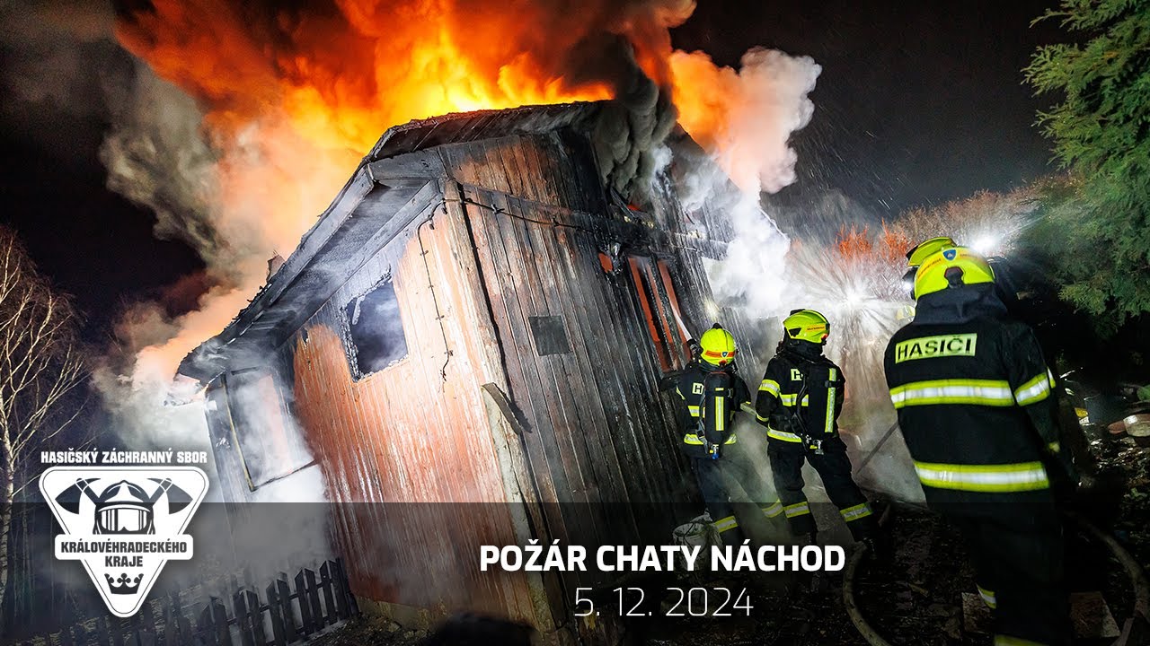5. 12. 2024 - Požár chaty Náchod