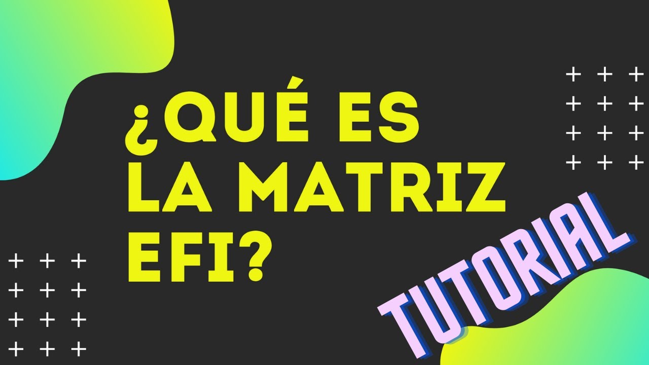 ¿QUÉ es la MATRIZ EFI?  ▶ Tutorial COMPLETO✅