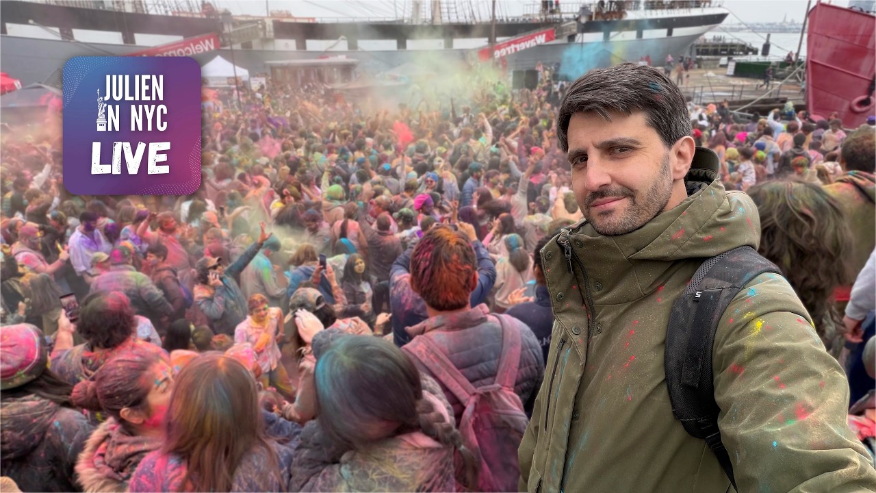 NEW YORK CITY Live - Holi Celebration - Last Livestream Before France - March 7 2026 - 2 PM