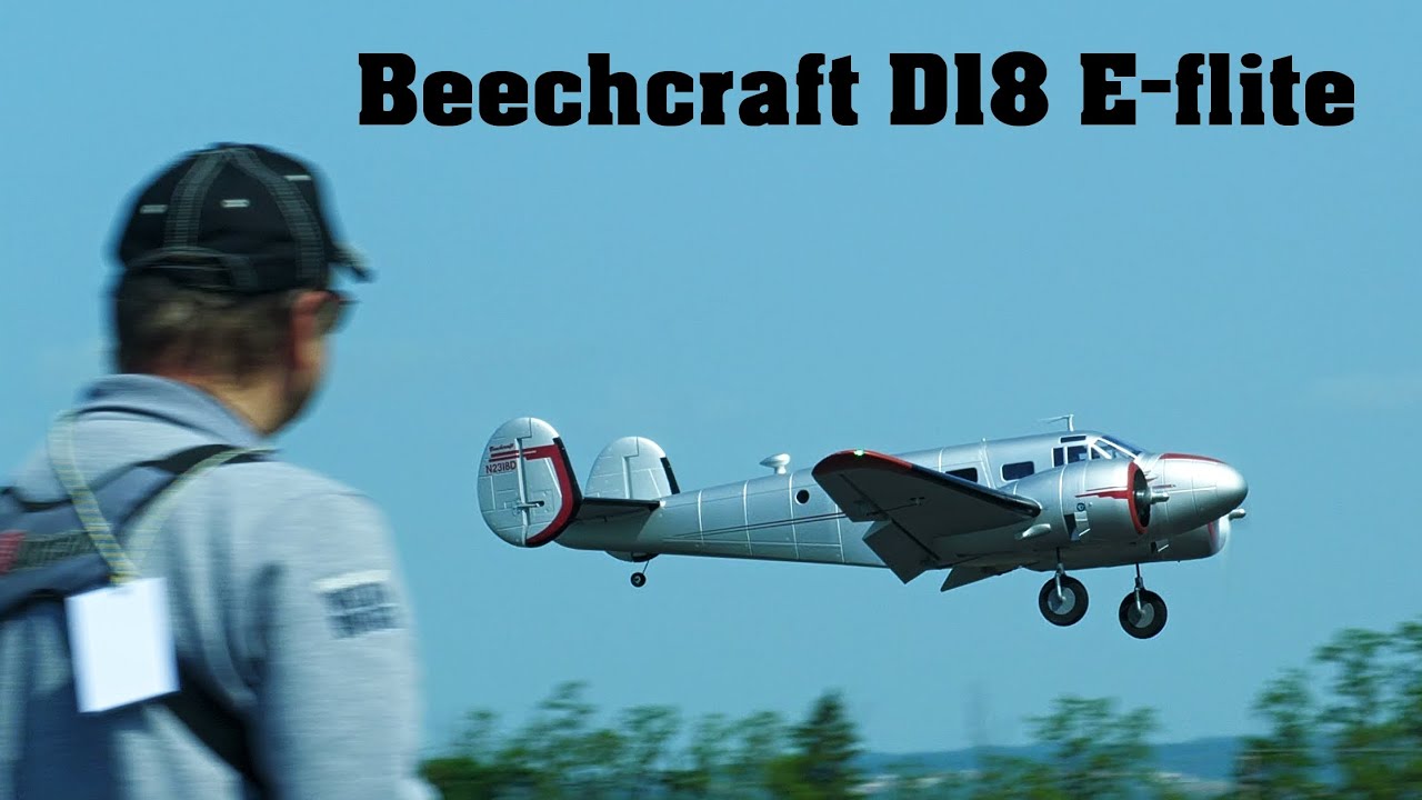 Beechcraft D18 E-flite | scale RC airplane | 4K | MEGA CUP 2023