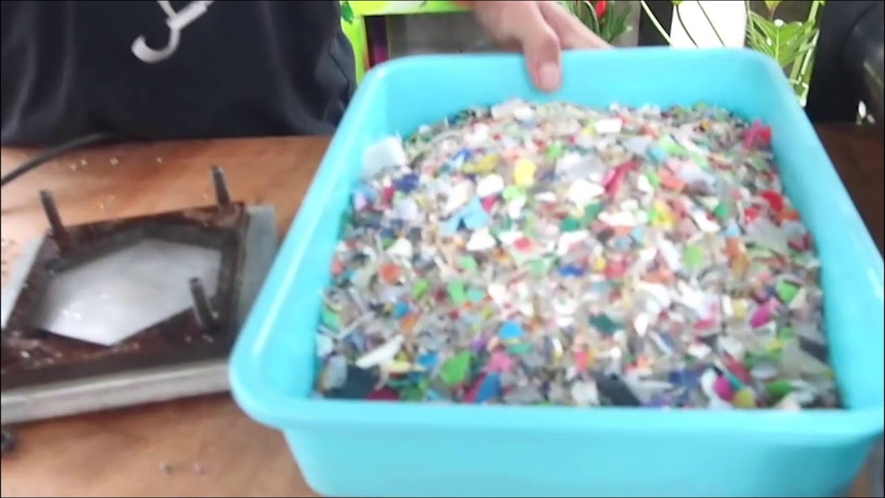 Make tiles from recycled plastic #preciousplastic
