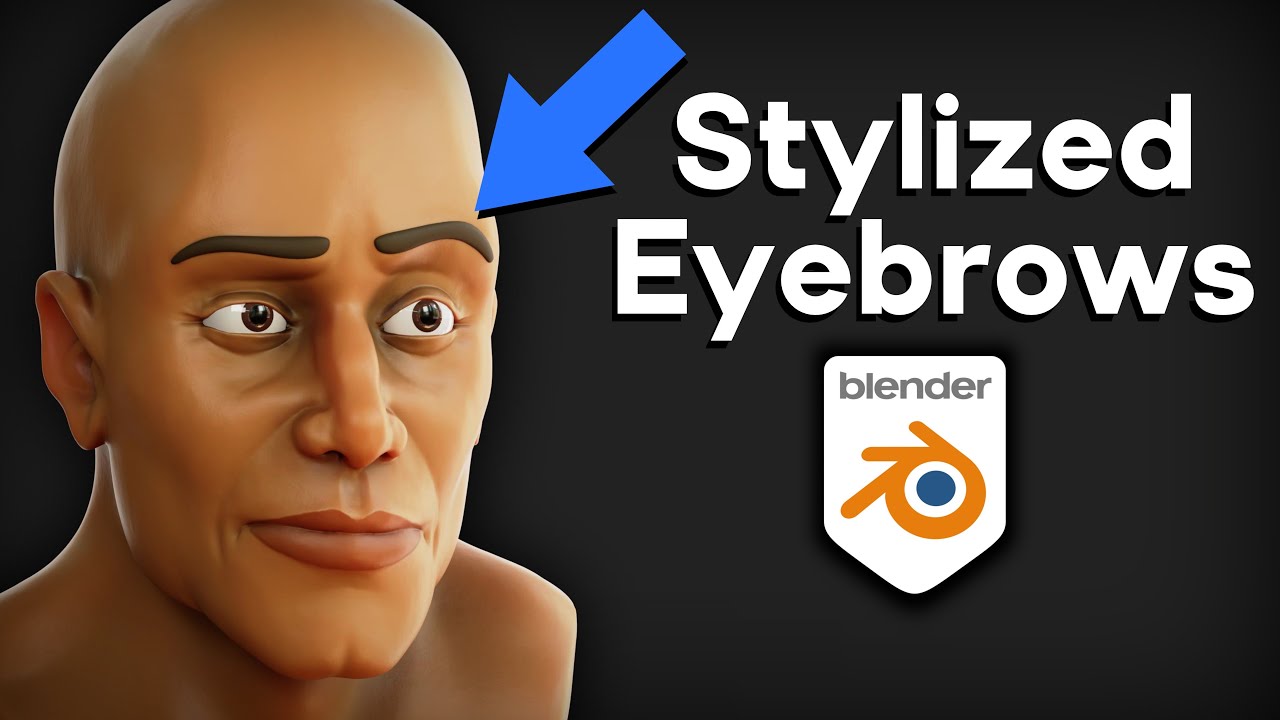 How to Create Stylized Eyebrows on Characters in Blender (Tutorial)