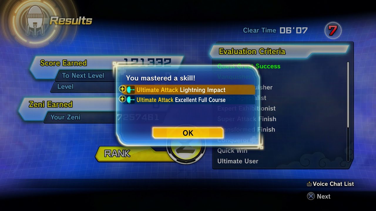 How To Unlock Lightning Impact and Excellent Full Course In Dragon Ball Xenoverse 2