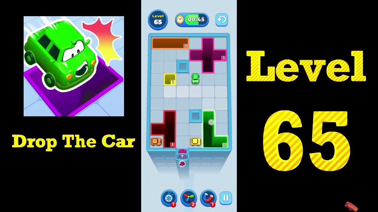 Drop The Car Level 65 Walkthrough 🚗🧩 | Color Drop Puzzle Game Solution | Mini Boss