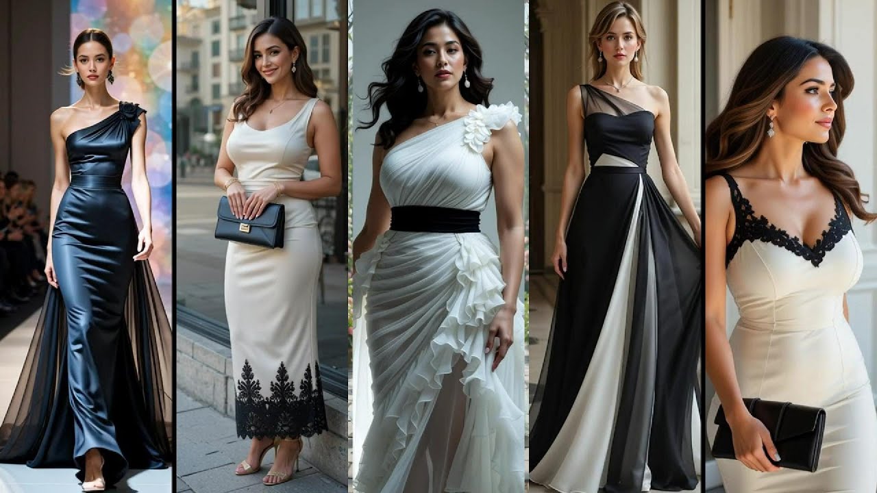 White & Black Elegance — New Collection for Mothers of the Bride & Groom 45+ | Luxury Guest Dresses