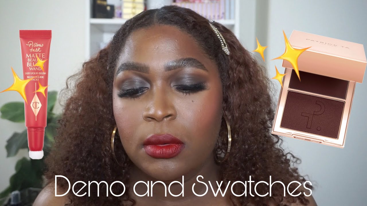 Let's Try Patrick Ta Major Sculpt Duo and Charlotte Tilbury Matte Blush Wand | This Is Black Beauty