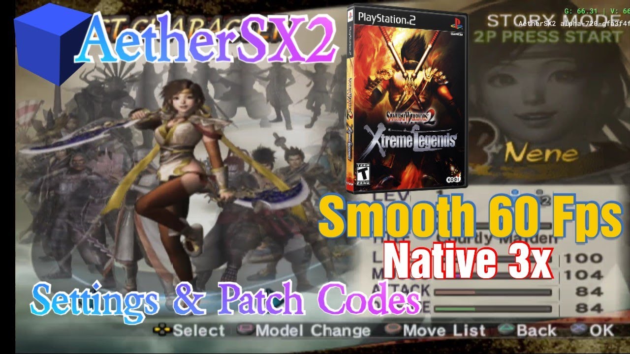 AetherSX2 | Samurai Warriors 2 Xtreme Legends + Settings & Patch Codes