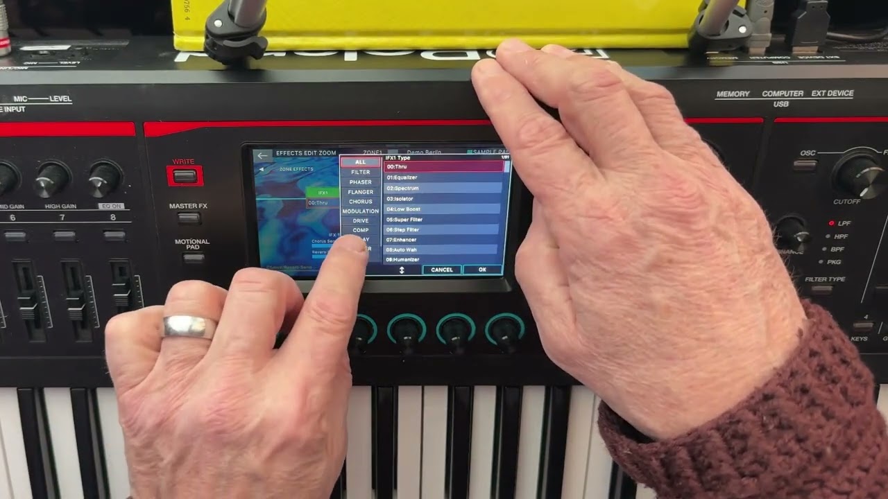 Sound design on the Roland Fantom 06
