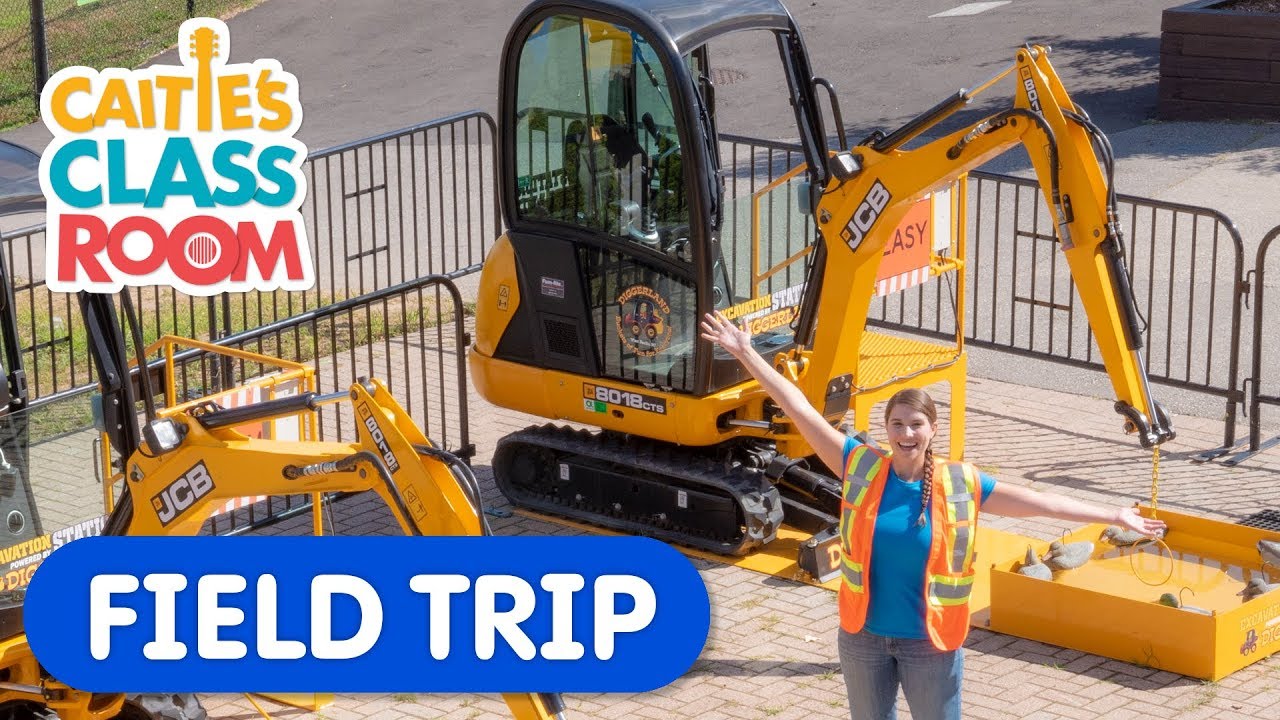 Let's Play At Diggerland | Caitie's Classroom Field Trip | Construction Vehicles For Kids