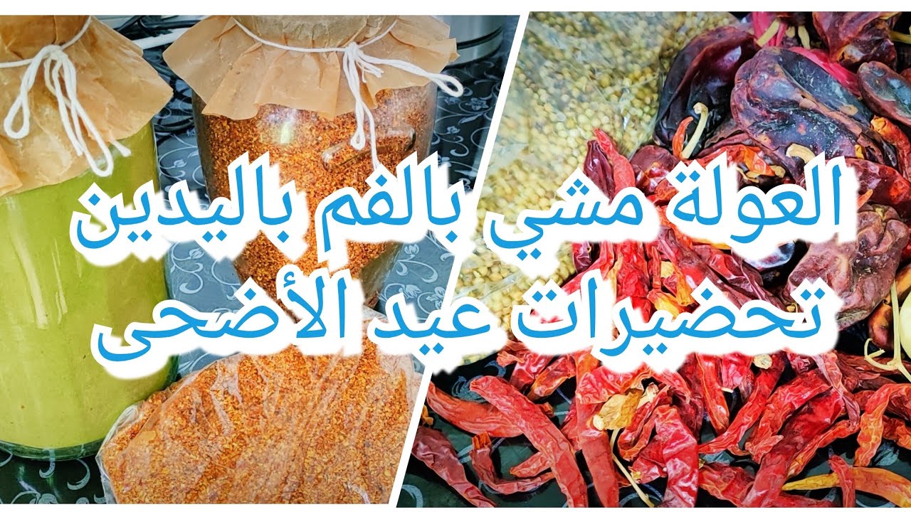 تحضيرات عيد الأضحى ودار العولة الهريسة الناشفة أطيب تابل للمرڨاز والعصبان سلسلة النملة🐜